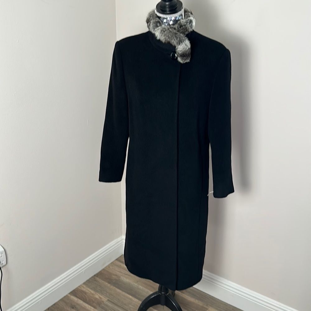 NWOT Cinzia Rocca wool and cashmere coat Size 12 chinchilla